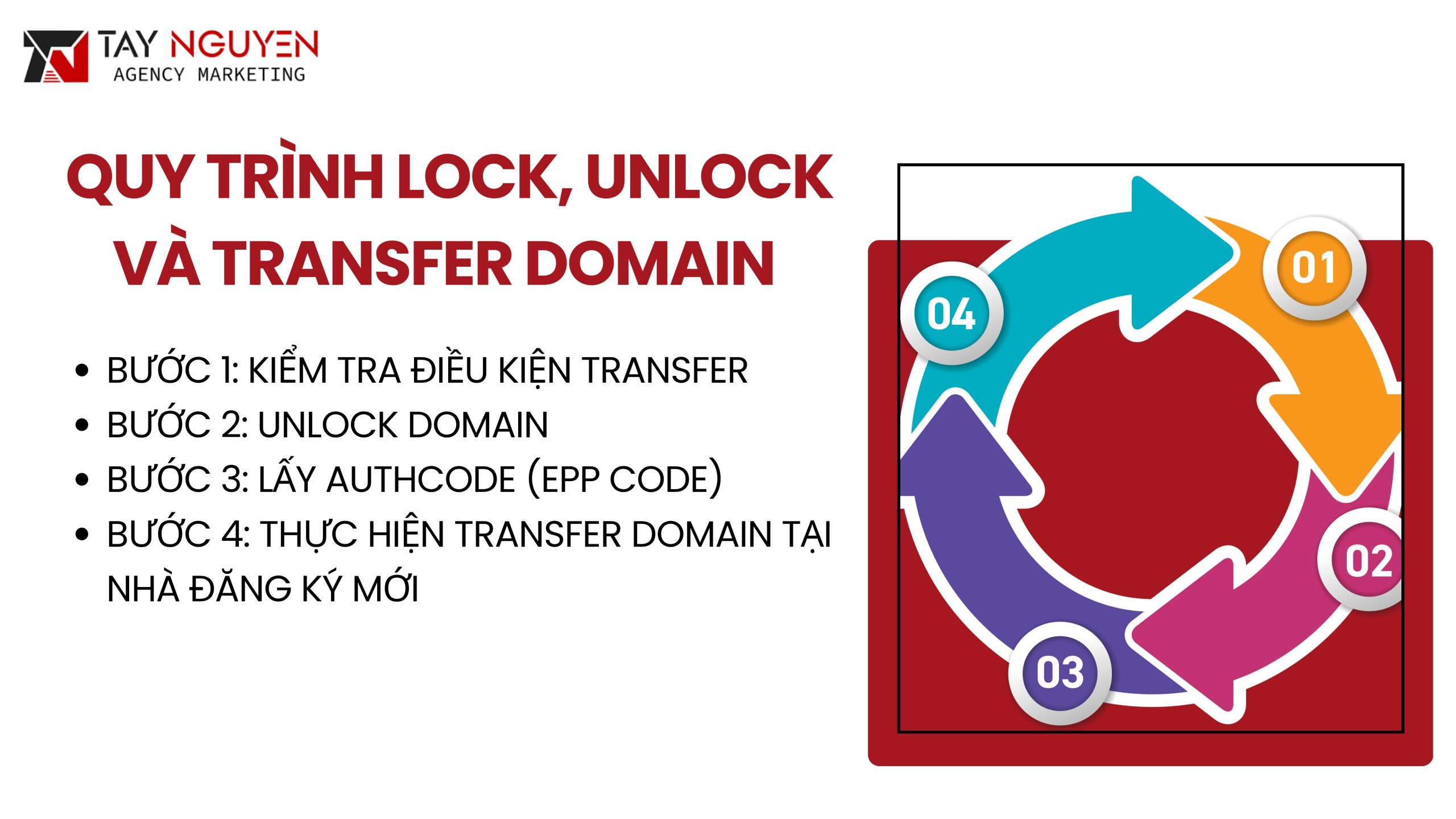 Quy trình lock, unlock và transfer domain từng bước