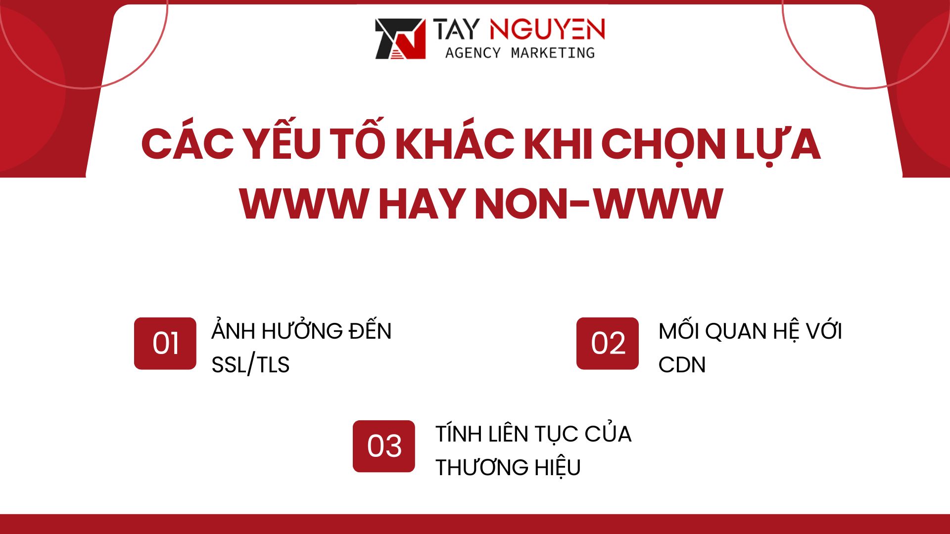 Các yếu tố khác khi chọn lựa WWW hay Non-WWW