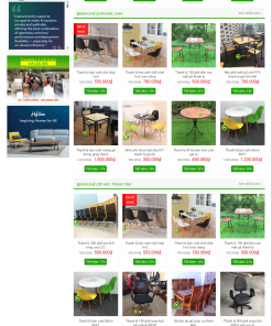 Mẫu giao diện website Thanh Lý Đồ Cũ