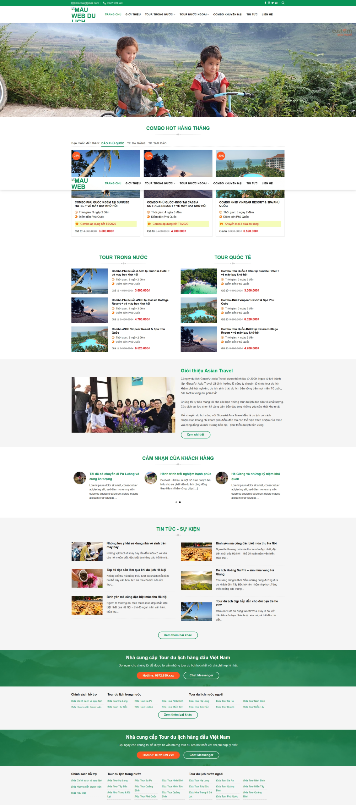 Mẫu giao diện Website Du Lịch 12