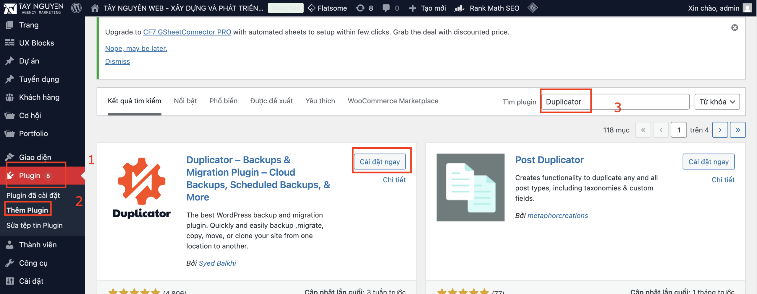 Cài đặt và cấu hình Duplicator trên website cũ