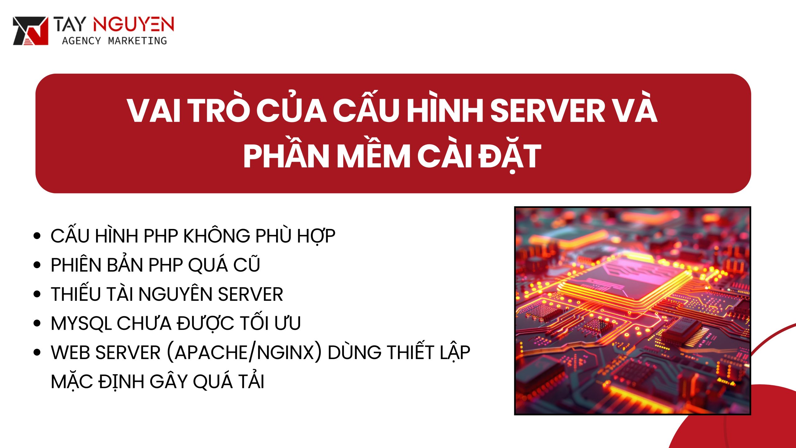 Vai trò của cấu hình server và phần mềm cài đặt