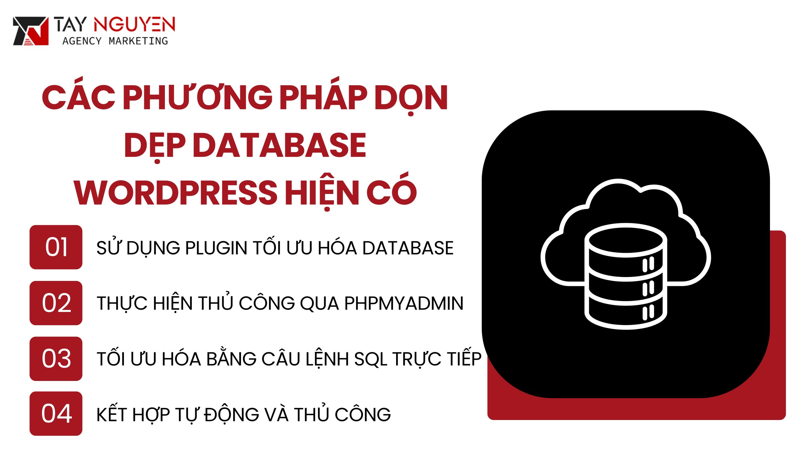 Các Phương Pháp Dọn Dẹp Database WordPress Hiện Có
