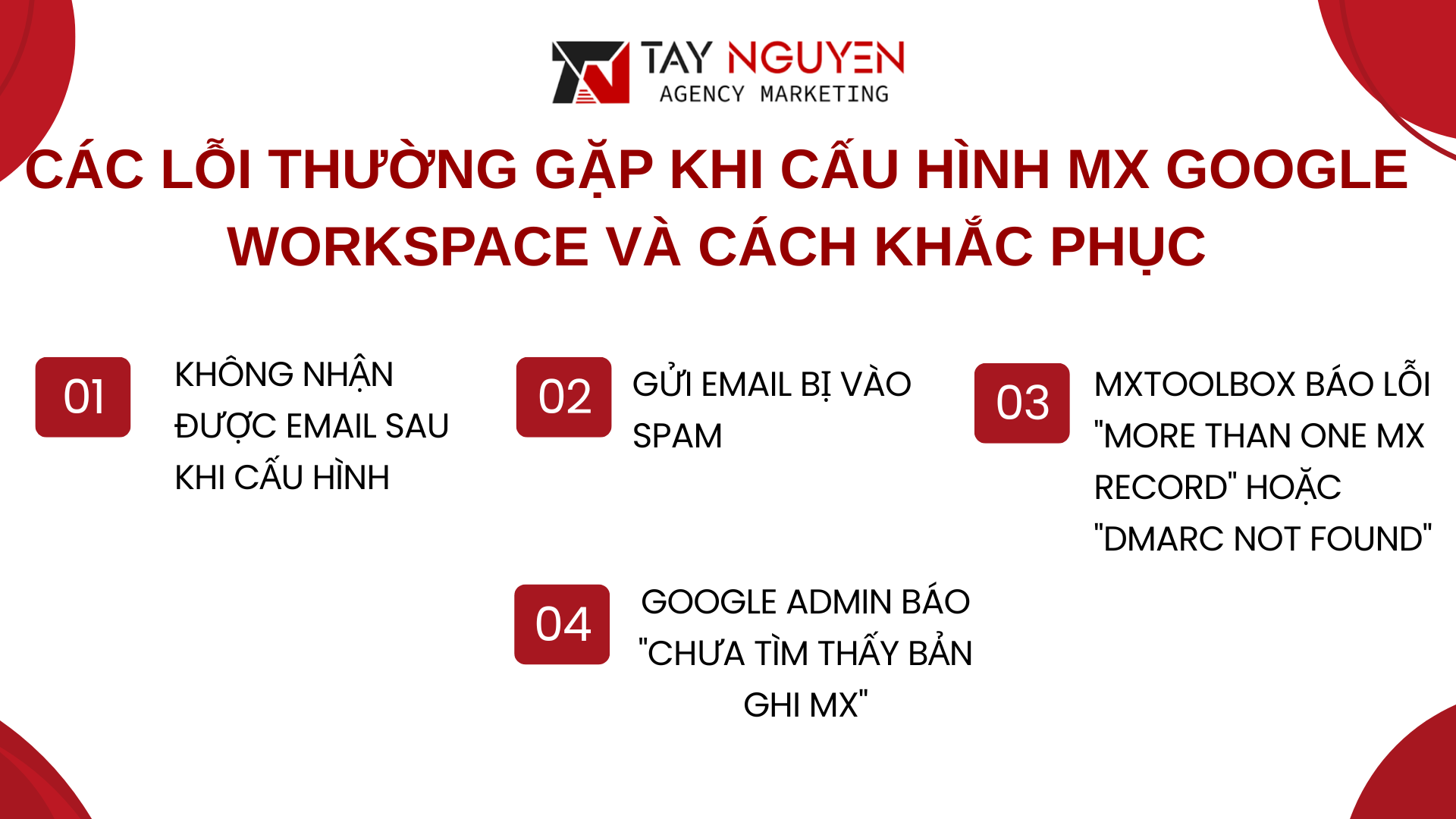Các lỗi thường gặp khi cấu hình Mx Google Workspace và cách khắc phục