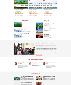 Mẫu giao diện Website Du Lịch Truyền Thông