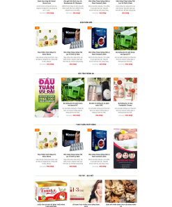 Mẫu giao diện Website Dược phẩm & Thực phẩm chức năng 