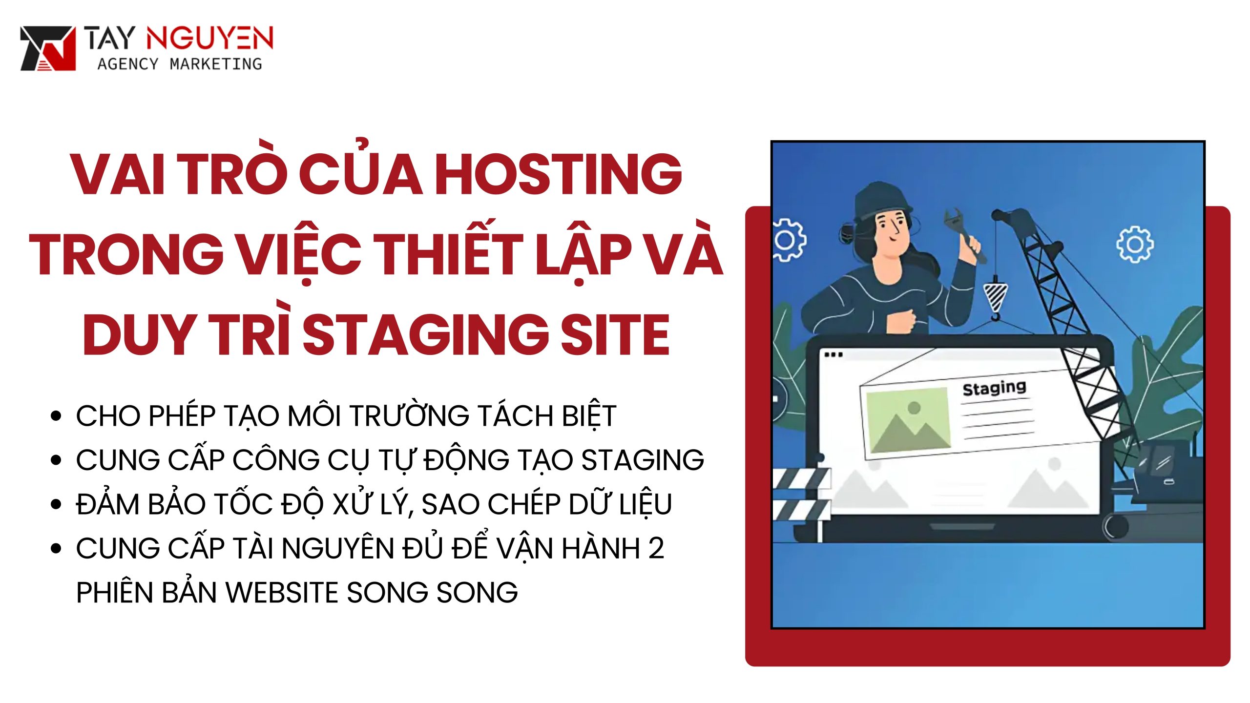 Vai trò của hosting trong việc thiết lập và duy trì staging site