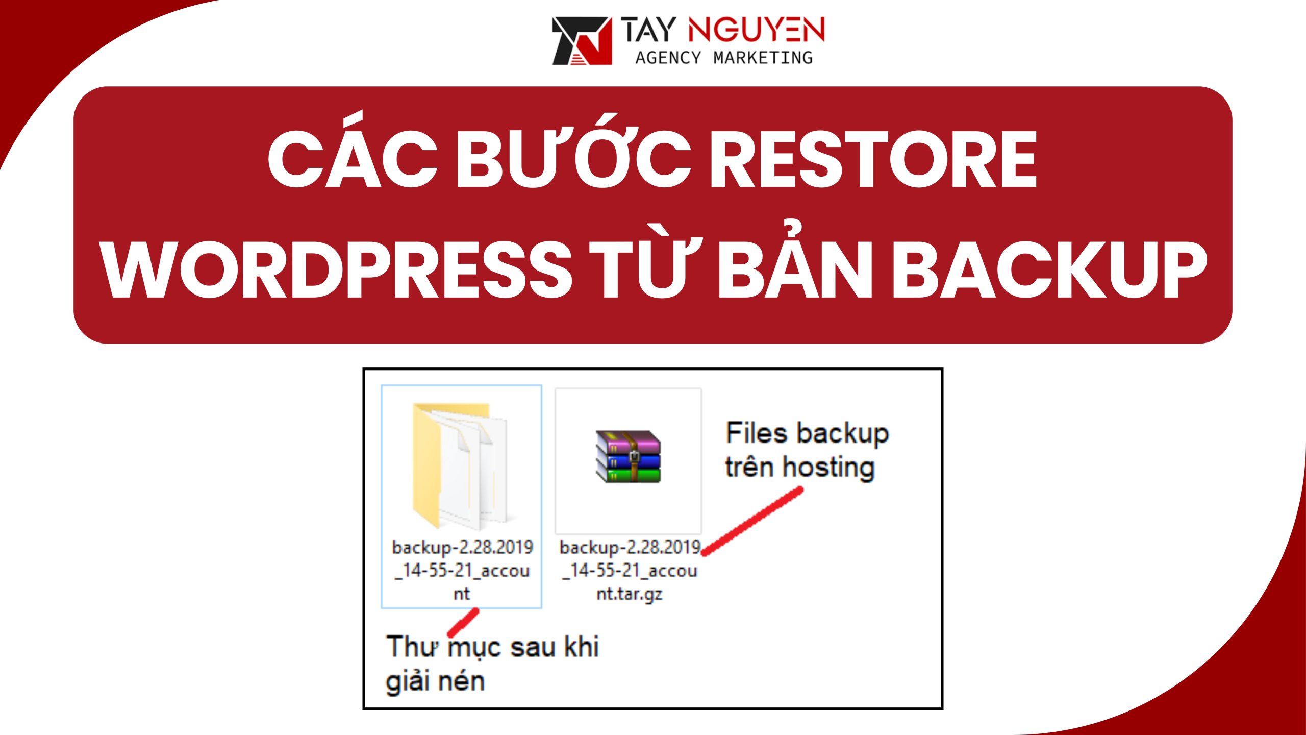 Các bước restore WordPress từ bản backup
