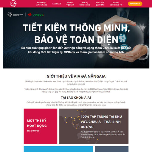 Theme wordpress giới thiệu bảo hiểm AIA