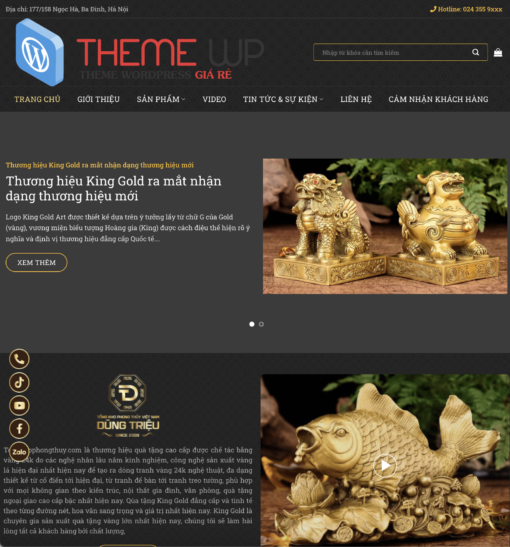 Mẫu Website Bán Hàng - Phong Thuỳ 04