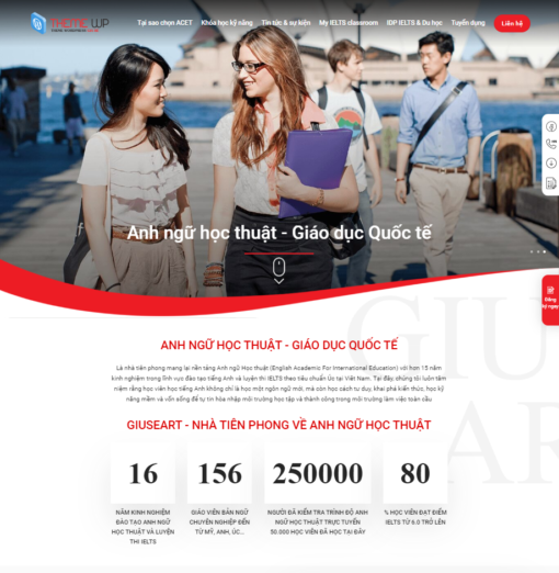 Mẫu Website Giáo Dục - Anh Ngữ