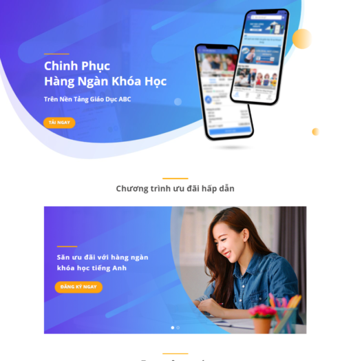 Mẫu Website Giáo Dục - App Giáo Dục