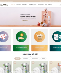 MẪU WEBSITE BÁN HÀNG - MỸ PHẨM