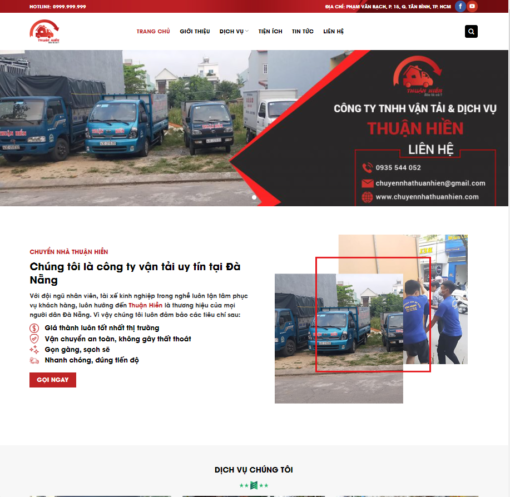 Mẫu Website Giới Thiệu Dịch Vụ - Chuyển Nhà