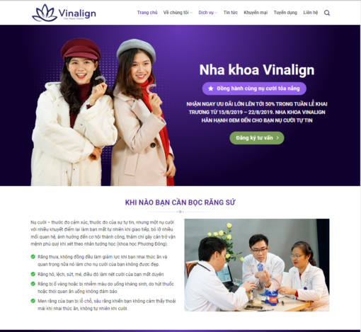 Mẫu Website dịch vụ - nha khoa 3