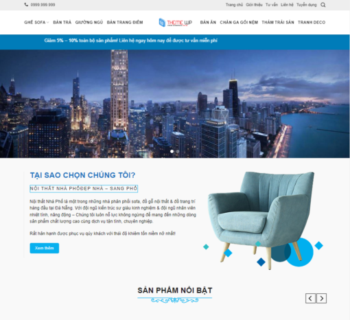 Mẫu Website Dịch Vụ - Nội thất 2