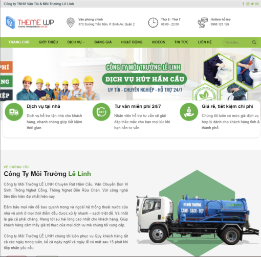 Mẫu Website Dịch Vụ - Vệ Sinh2