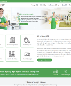 Mẫu Webite Dịch Vụ - Vệ Sinh