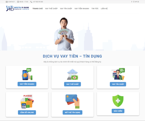 Mẫu Website Dịch Vụ - Vay Tiền