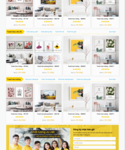Mẫu giao diện website tranh tường