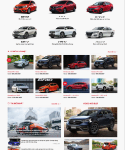 Mẫu giao diện website xe Honda 2