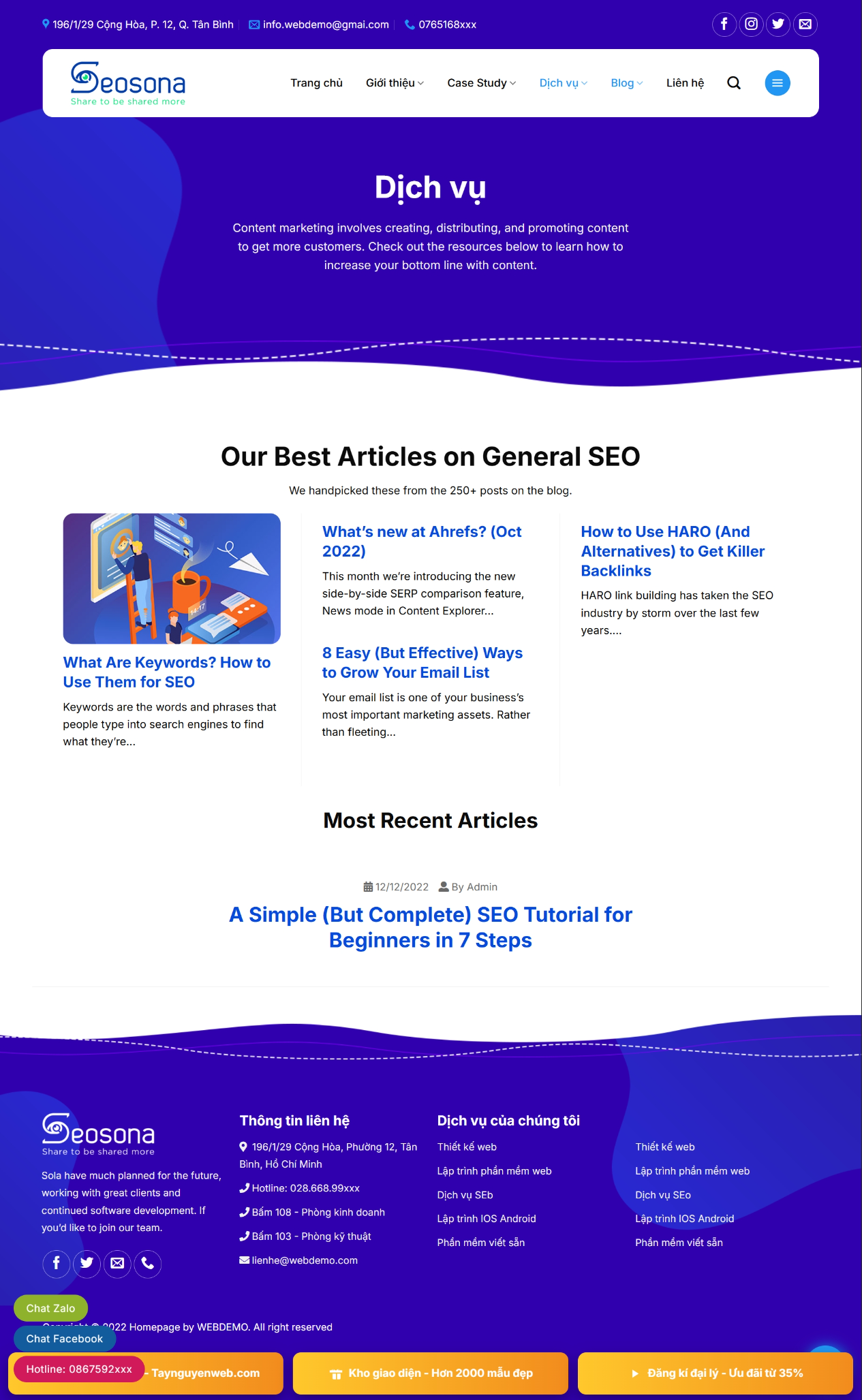 Mẫu giao diện website Agency 2