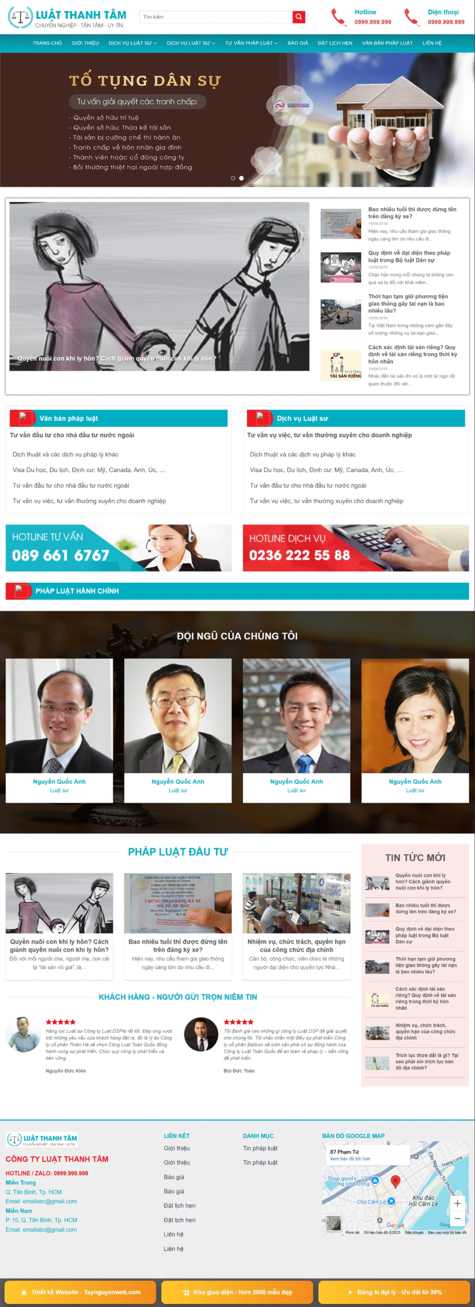 Mẫu giao diện website luật sư