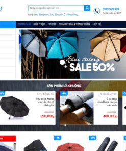Mẫu giao diện website áo mưa dù