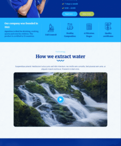 Mẫu giao diện website nước khoáng Aqua