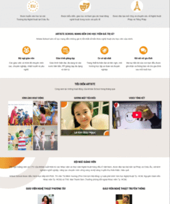 Mẫu giao diện website Artiste School