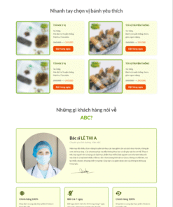 Mẫu giao diện website Bánh Ăn Kiêng