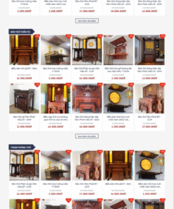 Mẫu giao diện website Bàn Thờ