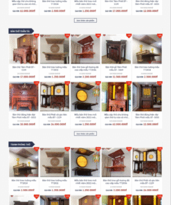 Mẫu giao diện website Bàn Thờ 1