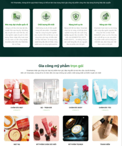 Mẫu giao diện website Bao Bì