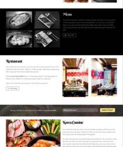 Mẫu giao diện website nhà hàng BBQ