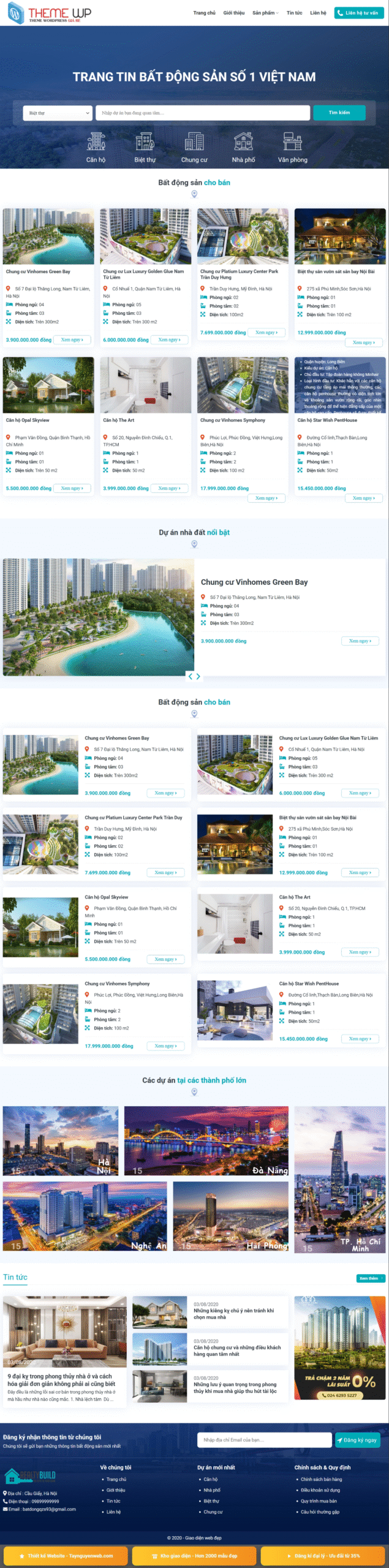 Mẫu giao diện website bất động sản 12