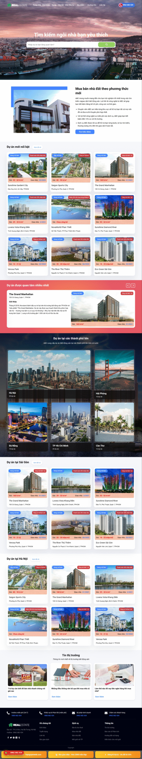 Mẫu giao diện website bất động sản 13