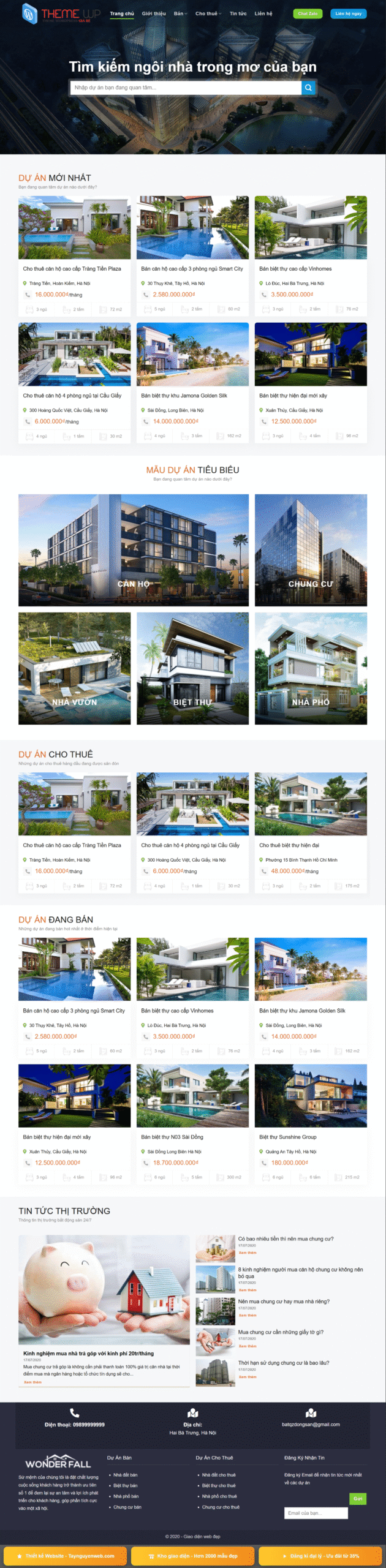 Mẫu giao diện website bất động sản 16
