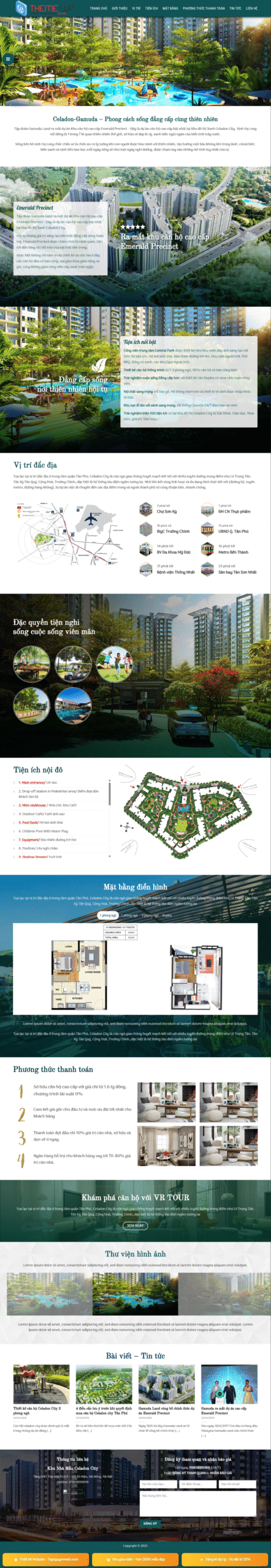 Mẫu giao diện website bất động sản 2