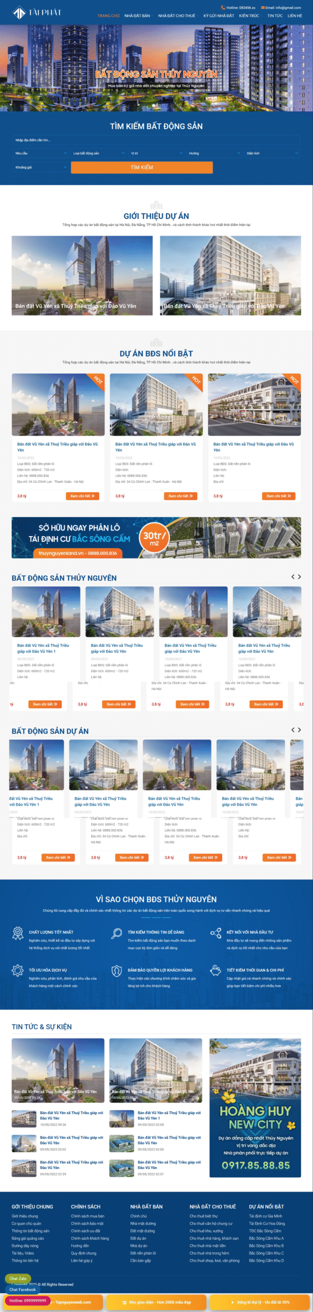 Mẫu giao diện website bất động sản 30