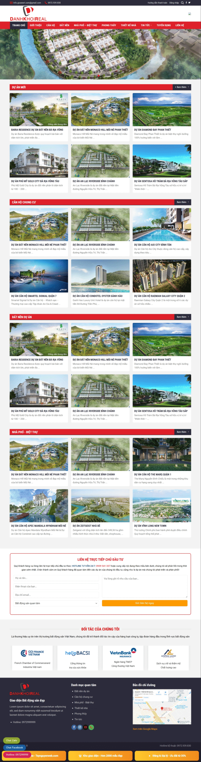 Mẫu giao diện website bất động sản 7 – theme bất động sản