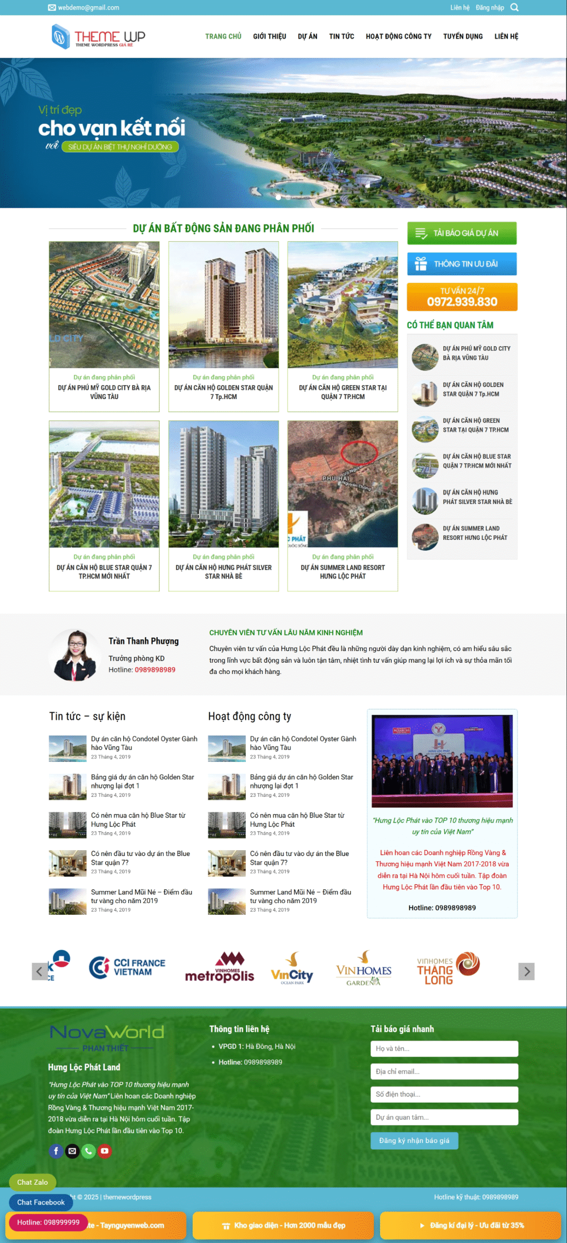 Mẫu giao diện website bất động sản 8 – theme bất động sản