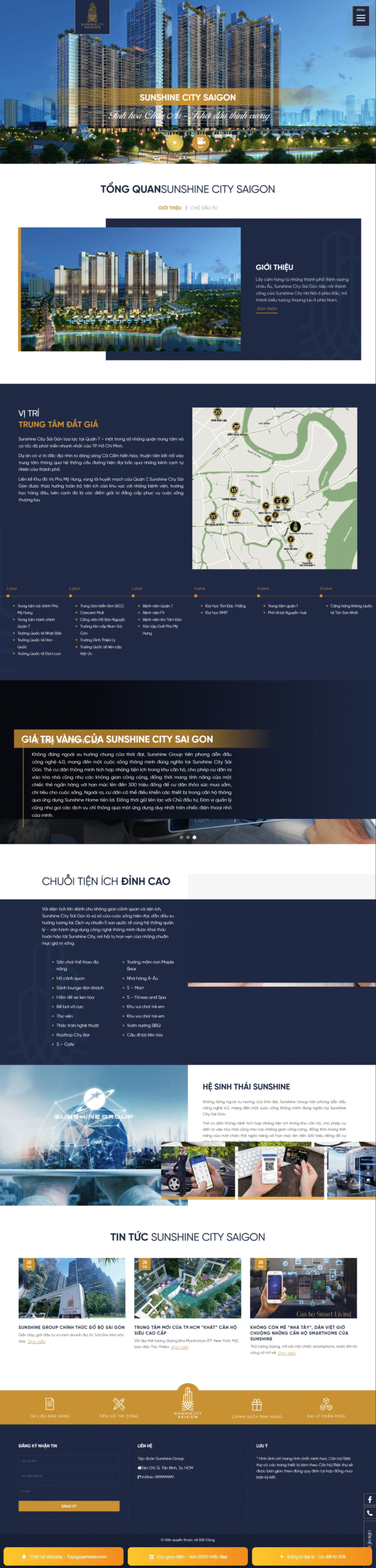 Mẫu giao diện Ladipage bất động sản city