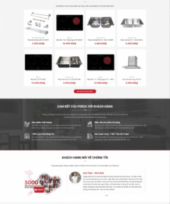 Mẫu giao diện website bếp từ 2 - theme nội thất gia đình