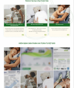Mẫu giao diện Ladipage bỉm mẹ bé - theme bán hàng