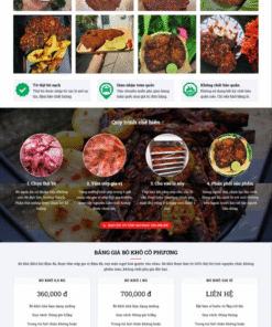 Mẫu giao diện website bò khô - theme thực phẩm khô