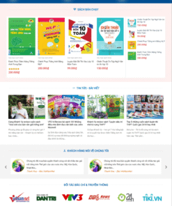Mẫu giao diện website sách - theme sách