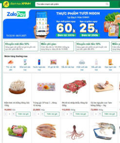 Mẫu giao diện website Bách Hóa Xanh