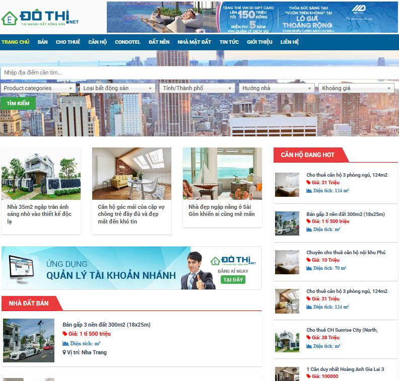 Mẫu giao diện website bất động sản 28