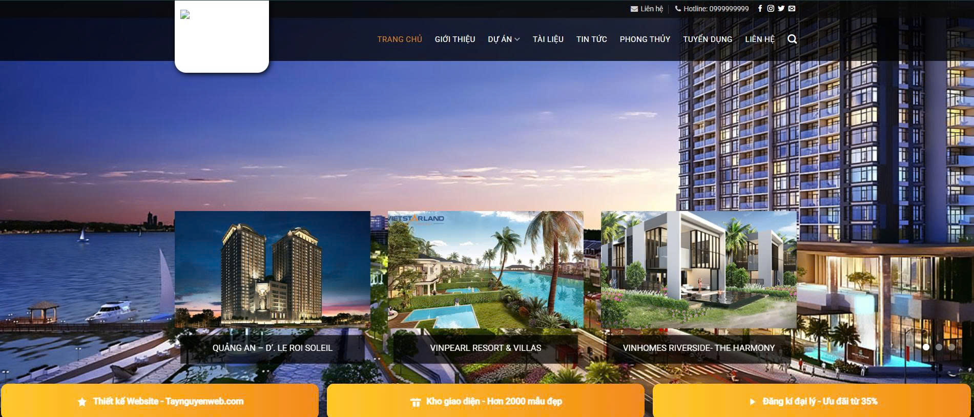 Mẫu giao diện website bất động sản 3